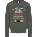 I'm Not Always Grumpy Biker Motorcycle Kids Sweatshirt Jumper Storm Grey