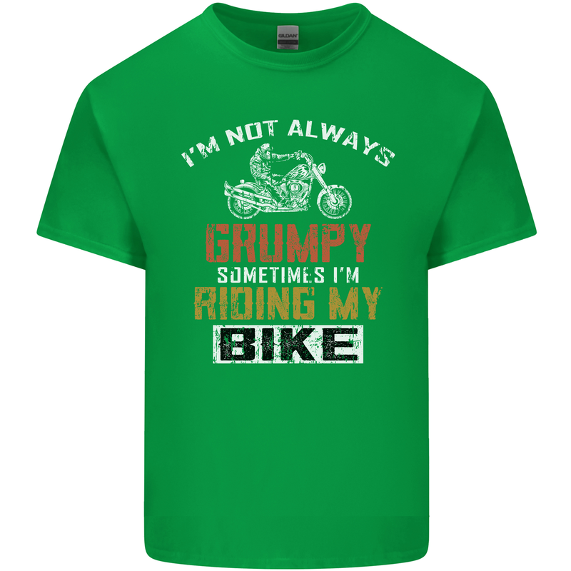 I'm Not Always Grumpy Biker Motorcycle Kids T-Shirt Childrens Irish Green