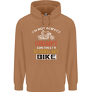 I'm Not Always Grumpy Biker Motorcycle Mens 80% Cotton Hoodie Caramel Latte