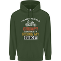 I'm Not Always Grumpy Biker Motorcycle Mens 80% Cotton Hoodie Forest Green