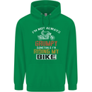 I'm Not Always Grumpy Biker Motorcycle Mens 80% Cotton Hoodie Irish Green