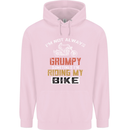 I'm Not Always Grumpy Biker Motorcycle Mens 80% Cotton Hoodie Light Pink