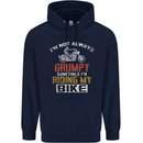 I'm Not Always Grumpy Biker Motorcycle Mens 80% Cotton Hoodie Navy Blue