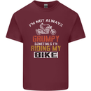 I'm Not Always Grumpy Biker Motorcycle Mens Cotton T-Shirt Tee Top Maroon