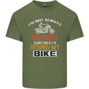 I'm Not Always Grumpy Biker Motorcycle Mens Cotton T-Shirt Tee Top Military Green