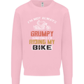 I'm Not Always Grumpy Biker Motorcycle Mens Sweatshirt Jumper Light Pink