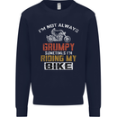 I'm Not Always Grumpy Biker Motorcycle Mens Sweatshirt Jumper Navy Blue