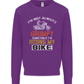 I'm Not Always Grumpy Biker Motorcycle Mens Sweatshirt Jumper Purple