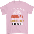 I'm Not Always Grumpy Biker Motorcycle Mens T-Shirt Cotton Gildan Light Pink