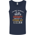 I'm Not Always Grumpy Biker Motorcycle Mens Vest Tank Top Navy Blue