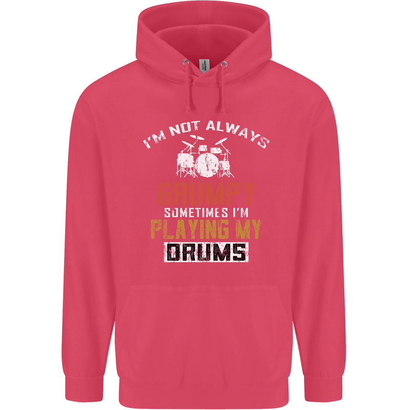 I'm Not Always Grumpy Drums Drummer Funny Childrens Kids Hoodie Heliconia