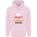 I'm Not Always Grumpy Drums Drummer Funny Childrens Kids Hoodie Light Pink