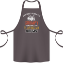 I'm Not Always Grumpy Drums Drummer Funny Cotton Apron 100% Organic Dark Grey