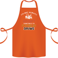 I'm Not Always Grumpy Drums Drummer Funny Cotton Apron 100% Organic Orange