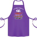 I'm Not Always Grumpy Drums Drummer Funny Cotton Apron 100% Organic Purple