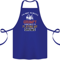 I'm Not Always Grumpy Drums Drummer Funny Cotton Apron 100% Organic Royal Blue