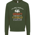 I'm Not Always Grumpy Drums Drummer Funny Kids Sweatshirt Jumper Forest Green