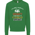 I'm Not Always Grumpy Drums Drummer Funny Kids Sweatshirt Jumper Irish Green