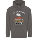 I'm Not Always Grumpy Drums Drummer Funny Mens 80% Cotton Hoodie Charcoal