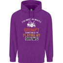 I'm Not Always Grumpy Drums Drummer Funny Mens 80% Cotton Hoodie Purple
