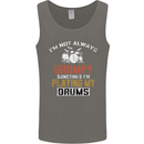 I'm Not Always Grumpy Drums Drummer Funny Mens Vest Tank Top Charcoal