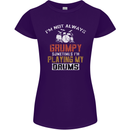 I'm Not Always Grumpy Drums Drummer Funny Womens Petite Cut T-Shirt Purple