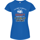 I'm Not Always Grumpy Drums Drummer Funny Womens Petite Cut T-Shirt Royal Blue