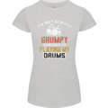 I'm Not Always Grumpy Drums Drummer Funny Womens Petite Cut T-Shirt Sports Grey