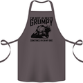 I'm Not Always Grumpy Motorbike Biker Funny Cotton Apron 100% Organic Dark Grey