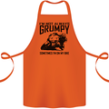 I'm Not Always Grumpy Motorbike Biker Funny Cotton Apron 100% Organic Orange