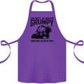 I'm Not Always Grumpy Motorbike Biker Funny Cotton Apron 100% Organic Purple