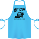 I'm Not Always Grumpy Motorbike Biker Funny Cotton Apron 100% Organic Turquoise
