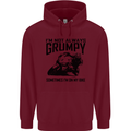 I'm Not Always Grumpy Motorbike Biker Funny Mens 80% Cotton Hoodie Maroon