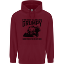 I'm Not Always Grumpy Motorbike Biker Funny Mens 80% Cotton Hoodie Maroon