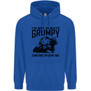 I'm Not Always Grumpy Motorbike Biker Funny Mens 80% Cotton Hoodie Royal Blue