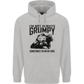 I'm Not Always Grumpy Motorbike Biker Funny Mens 80% Cotton Hoodie Sports Grey