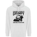 I'm Not Always Grumpy Motorbike Biker Funny Mens 80% Cotton Hoodie White