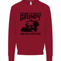 I'm Not Always Grumpy Motorbike Biker Funny Mens Sweatshirt Jumper Red