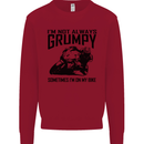 I'm Not Always Grumpy Motorbike Biker Funny Mens Sweatshirt Jumper Red