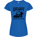 I'm Not Always Grumpy Motorbike Biker Funny Womens Petite Cut T-Shirt Royal Blue