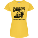 I'm Not Always Grumpy Motorbike Biker Funny Womens Petite Cut T-Shirt Yellow