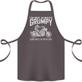 I'm Not Always Grumpy Motorbike Motorcycle Cotton Apron 100% Organic Dark Grey