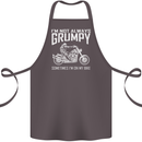 I'm Not Always Grumpy Motorbike Motorcycle Cotton Apron 100% Organic Dark Grey