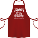I'm Not Always Grumpy Motorbike Motorcycle Cotton Apron 100% Organic Maroon