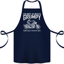 I'm Not Always Grumpy Motorbike Motorcycle Cotton Apron 100% Organic Navy Blue