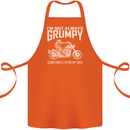 I'm Not Always Grumpy Motorbike Motorcycle Cotton Apron 100% Organic Orange