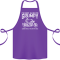 I'm Not Always Grumpy Motorbike Motorcycle Cotton Apron 100% Organic Purple
