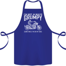 I'm Not Always Grumpy Motorbike Motorcycle Cotton Apron 100% Organic Royal Blue