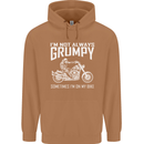 I'm Not Always Grumpy Motorbike Motorcycle Mens 80% Cotton Hoodie Caramel Latte