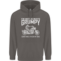 I'm Not Always Grumpy Motorbike Motorcycle Mens 80% Cotton Hoodie Charcoal